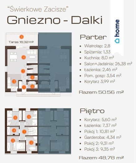 Mieszkanie 4-pokojowe na sprzedaż, Dalki