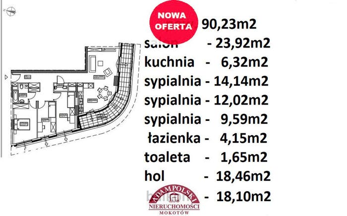 Mieszkanie 4-pokojowe na sprzedaż, Warszawa