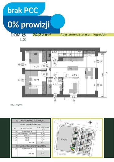 Mieszkanie 3-pokojowe na sprzedaż, Osielsko